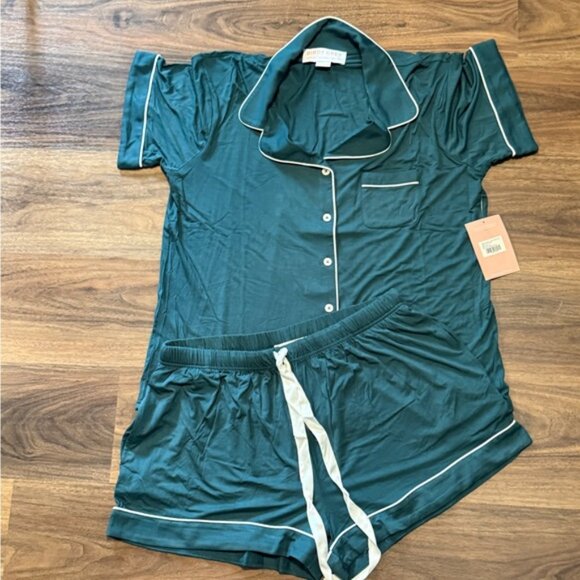 Birdy Grey Johnny Pajama Set Women’s XL Emerald Bamboo Soft Lightweight Sleep - Picture 4 of 4
